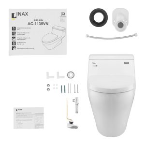 Bồn cầu INAX AC-1035VN (AC1035VN) 1 khối nắp êm Aqua Ceramic - ảnh 3