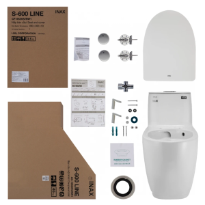 Bồn cầu INAX AC-1052VN 1 khối nắp êm Aqua Ceramic - ảnh 3
