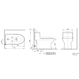 Bồn cầu INAX AC-939VN 1 khối Aqua Ceramic (AC939VN) - ảnh 2