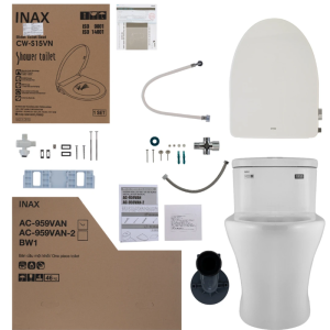 Bồn cầu INAX AC-959A+CW-S15VN nắp rửa cơ - ảnh 3