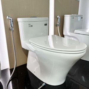 Bồn cầu INAX AC-959VAN-2 1 khối Aqua Ceramic nắp mỏng (AC959VAN2) - ảnh 3