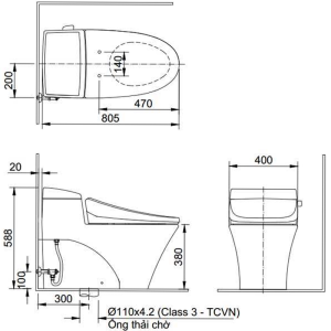 Bồn cầu nắp điện tử INAX AC-1017R+CW-H18VN cao cấp - ảnh 2