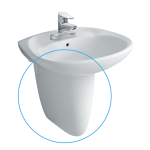 Chân Chậu Ngắn Lavabo INAX L-284VC Gắn Tường Trắng