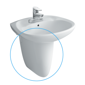 Chân Chậu Ngắn Lavabo INAX L-284VC Gắn Tường Trắng