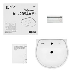 Chậu Rửa Lavabo Inax AL-2094V Âm Bàn Men Aqua Ceramic - ảnh 2