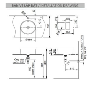 Chậu Rửa Lavabo Inax AL-295V Đặt Bàn Tròn Aqua Ceramic - ảnh 3