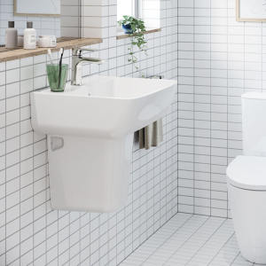 Chậu rửa lavabo INAX AL-312V treo tường 530 x 435mm Aqua Ceramic - ảnh 4