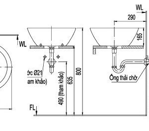 Chậu Rửa Lavabo Inax AL-445V Đặt Bàn Men Aqua Ceramic - ảnh 2