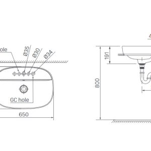 Chậu Rửa Lavabo Inax AL-652V Đặt Bàn Men Aqua Ceramic - ảnh 2