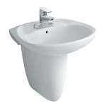 Chậu rửa lavabo INAX L-284V treo tường kèm chân ngắn L-284VC (L-284V/L-284VC)