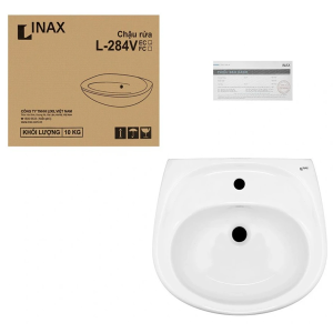 Chậu rửa lavabo INAX L-284V treo tường kèm chân ngắn L-284VC (L-284V/L-284VC) - ảnh 3