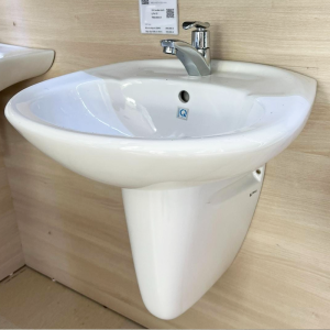 Chậu rửa lavabo INAX L-284V treo tường kèm chân ngắn L-284VC (L-284V/L-284VC) - ảnh 5