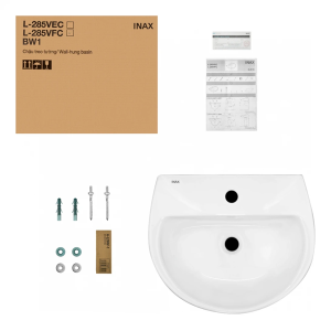 Chậu Rửa Lavabo Inax L-285V Treo Tường Kèm Chân Chậu L-288VD Đặt Sàn (L-285V/L-288VD) - ảnh 3