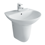 Chậu rửa lavabo INAX L-285V treo tường kèm chân ngắn L-288VC (L-285V/L-288VC)