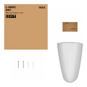 Chậu rửa lavabo INAX L-285V treo tường kèm chân ngắn L-288VC (L-285V/L-288VC) - ảnh 3