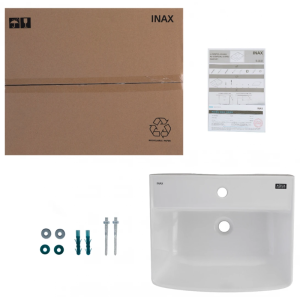 Chậu rửa lavabo INAX L-312V treo tường lớn 530 x 435mm - ảnh 3