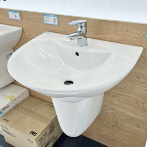 Chậu rửa lavabo treo tường kèm chân ngắn L-288V/L-288VC INAX 570x452 mm - ảnh 3