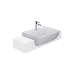Chậu Rửa Mặt Lavabo Inax AL-345V Bán Âm Aqua Ceramic