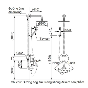 Sen tắm âm tường INAX BFV-71SEW nóng lạnh tối giản - ảnh 2