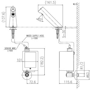 Vòi Cảm Ứng Inax AMV-300K Nóng Lạnh Dùng Pin - ảnh 2