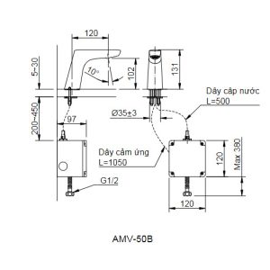 Vòi Cảm Ứng Inax AMV-50B - ảnh 2