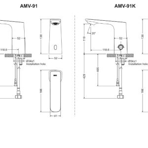 Vòi Cảm Ứng Inax AMV-91 Nước Lạnh Dùng Điện 220V - ảnh 2