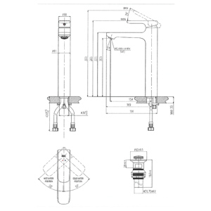 Vòi Chậu Lavabo Đặt Bàn Inax LFV-632SH-2 Nóng Lạnh (LFV632SH2) - ảnh 2
