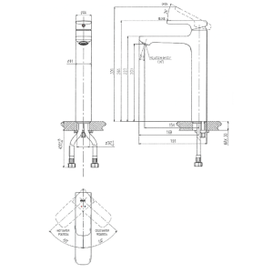 Vòi Chậu Lavabo Đặt Bàn Inax LFV-632SH Nóng Lạnh (LFV632SH) - ảnh 2