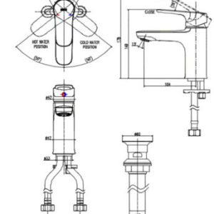 Vòi Chậu Lavabo Inax LFV-1402S-R Nóng Lạnh Kèm Trụ Xả Lật - ảnh 2