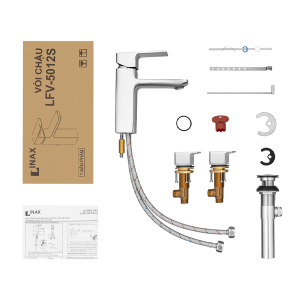 Vòi Chậu Lavabo Inax LFV-5012S Nóng Lạnh - ảnh 2
