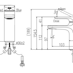 Vòi Chậu Lavabo Inax LFV-632S Nóng Lạnh - ảnh 2
