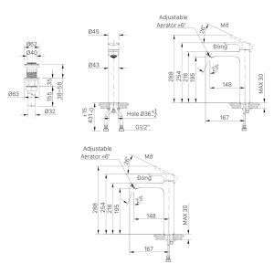 Vòi chậu lavabo nóng lạnh INAX LFV-612SH-2 (LFV612SH2) - ảnh 3