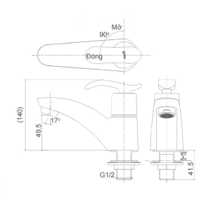 Vòi chậu lavabo nước lạnh LFV-11A (LFV11A) - ảnh 2