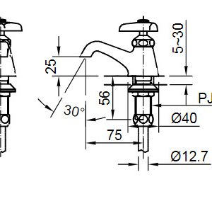 Vòi Chậu Rửa Lạnh Inax LF-1 Lavabo - ảnh 3