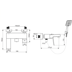 Vòi hoa sen INAX BFV-403S nóng lạnh cao cấp - ảnh 2