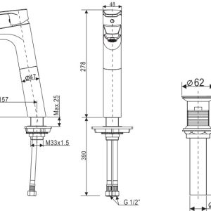 Vòi Lavabo Inax LFV-112SH Đặt Bàn Cổ Cao - ảnh 3