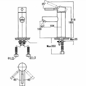 Vòi Rửa Lavabo Inax LFV-8000S Nóng Lạnh - ảnh 2