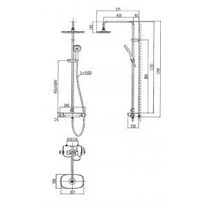 Vòi sen cây tắm INAX BFV-619T nóng lạnh cao cấp (BFV619T) - ảnh 2