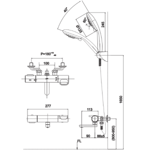 Vòi sen tắm BFV-7145T-3C INAX nhiệt độ Massage - ảnh 3