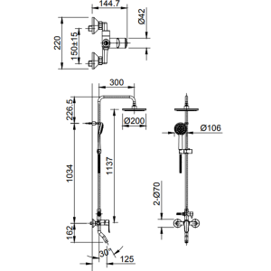 Vòi sen tắm cây INAX BFV-2015S nóng lạnh sang trọng - ảnh 2