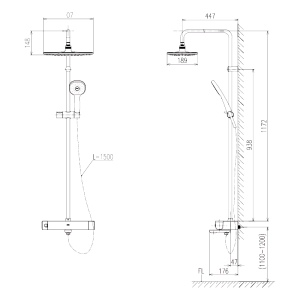 Vòi sen tắm cây INAX BFV-639T nóng lạnh cao cấp (BFV639T) - ảnh 2