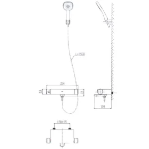 Vòi Sen Tắm Inax BFV-636T Nhiệt Độ Tay Sen Tăng Áp - ảnh 2