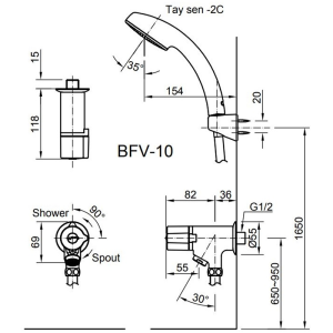 Vòi sen tắm nước lạnh INAX BFV-10 giá tốt - ảnh 2