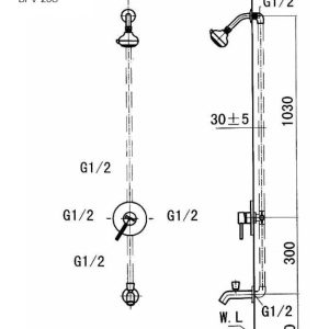 Vòi sen tắm vách kính BFV-28S âm tường tối giản - ảnh 2